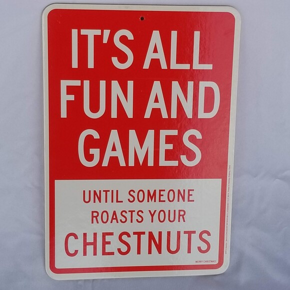 Double sided Christmas Sign- NO FUNNY BUINESS THIS CHRISTMAS - Picture 2 of 2